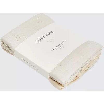 Avery Row Organic Baby Muslin Squares Set of 3 - Wild Chamomile Avery Row Organic Baby Muslin Squares Set of 3 - Wild Chamomile