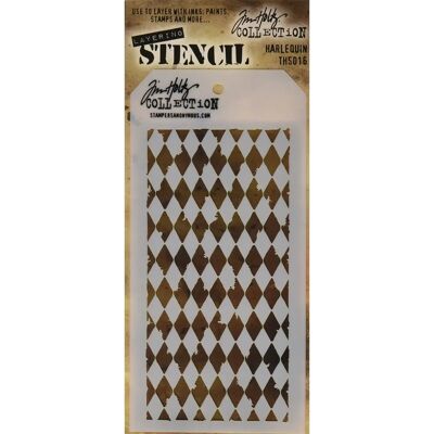 Stampers Anonymous AGW Harlequin Layered Stencil - Stencil Stampers Anonymous AGW Harlequin Layered Stencil - Stencil