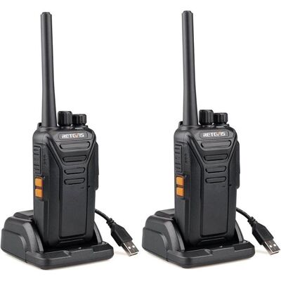 Retevis RT27 Talkie Walkie - 16 Canaux - Rechargeable - PMR446 - Publicité Retevis RT27 Talkie Walkie - 16 Canaux - Rechargeable - PMR446 - Publicité
