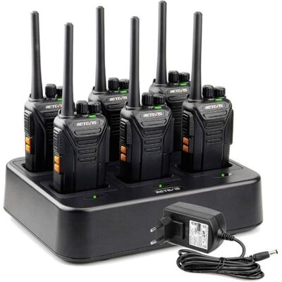 Retevis RT27 Talkie Walkie - Longue Portée, Rechargeable, 6 Unités - Publicité Retevis RT27 Talkie Walkie - Longue Portée, Rechargeable, 6 Unités - Publicité