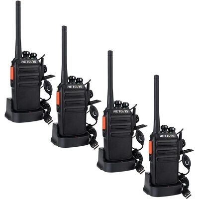 Retevis RT24 Talkie-Walkie - 16 Canaux, Longue Portée, Rechargeable USB - Publicité Retevis RT24 Talkie-Walkie - 16 Canaux, Longue Portée, Rechargeable USB - Publicité