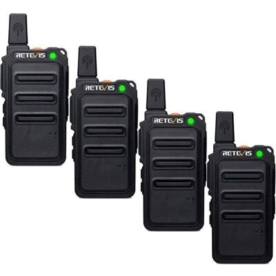 Retevis RT619 Mini Talkie - Rechargeable, 1300mAh, VOX, USB, Sans Licence - Publicité Retevis RT619 Mini Talkie - Rechargeable, 1300mAh, VOX, USB, Sans Licence - Publicité