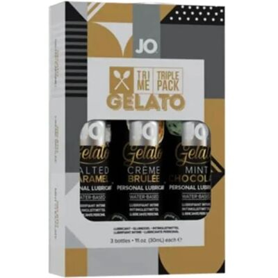 System JO Tri-Me Drie-Pack Gelato Glijmiddel Set - Geur System JO Tri-Me Drie-Pack Gelato Glijmiddel Set - Geur
