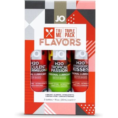 System JO Tri-Me Triple Pack Flavors lubricant gel set - Sex toy kits unisex System JO Tri-Me Triple Pack Flavors lubricant gel set - Sex toy kits unisex