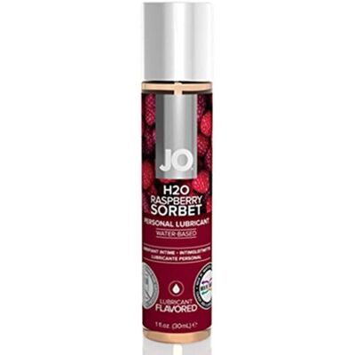 Lubrikant System Jo JO H2O s příchutí - Malinový sorbet - 30 ml. Lubrikant System Jo JO H2O s příchutí - Malinový sorbet - 30 ml.