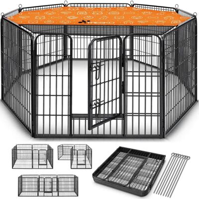 TRESKO Jaula Metálica para Perros - 640 cm Circunferencia - Segura para Cachorros TRESKO Jaula Metálica para Perros - 640 cm Circunferencia - Segura para Cachorros