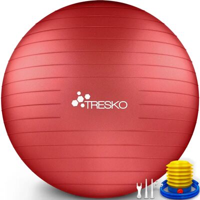 Ballon d'exercice Tresko 300kg Rouge 65cm - Équipement de Fitness & Yoga - Publicité Ballon d'exercice Tresko 300kg Rouge 65cm - Équipement de Fitness & Yoga - Publicité