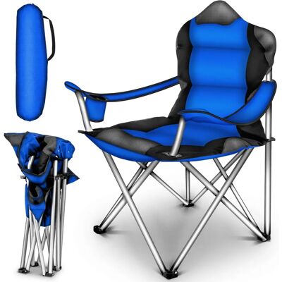 Silla de camping TRESKO - Ligera, Plegable con Reposabrazos y Portavasos - Hasta 150 kg Silla de camping TRESKO - Ligera, Plegable con Reposabrazos y Portavasos - Hasta 150 kg