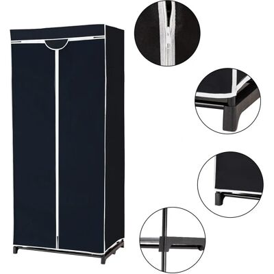 Costway - ArmoirePenderieEnTissu - 75x50x170 cm - Garde-robe - Publicité Costway - ArmoirePenderieEnTissu - 75x50x170 cm - Garde-robe - Publicité