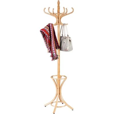 Costway - Perchero de Madera 184cm - 12 Ganchos - Perchero Costway - Perchero de Madera 184cm - 12 Ganchos - Perchero