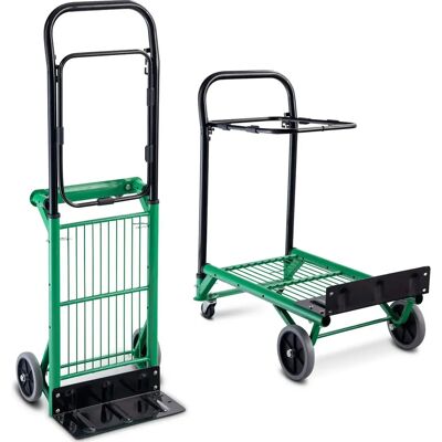 COSTWAY Carrello Pieghevole 2-in-1 in Acciaio - Carrello di Trasporto COSTWAY Carrello Pieghevole 2-in-1 in Acciaio - Carrello di Trasporto