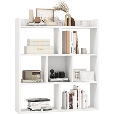 COSTWAY - Libreria a Cubi 7 Scomparti - 7 scomparti - dispositivi anti-ribaltamento - Bookcase COSTWAY - Libreria a Cubi 7 Scomparti - 7 scomparti - dispositivi anti-ribaltamento - Bookcase