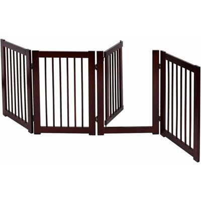 Costway - Barrera Puerta Seguridad Rejilla - Madera - Puerta para Mascotas Costway - Barrera Puerta Seguridad Rejilla - Madera - Puerta para Mascotas