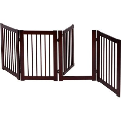 Costway - Barrera Puerta Seguridad Rejilla - Madera - Puerta para Mascotas Costway - Barrera Puerta Seguridad Rejilla - Madera - Puerta para Mascotas