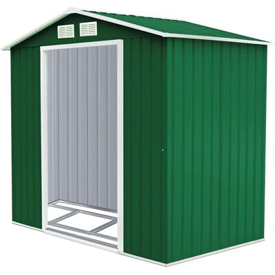 Costway - Garden Shed with Metal Base - Verde Costway - Garden Shed with Metal Base - Verde