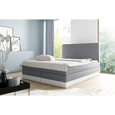Fun Moebel - VELARO - 160x200cm - Grau- Weiss - Boxspringbett Fun Moebel - VELARO - 160x200cm - Grau- Weiss - Boxspringbett