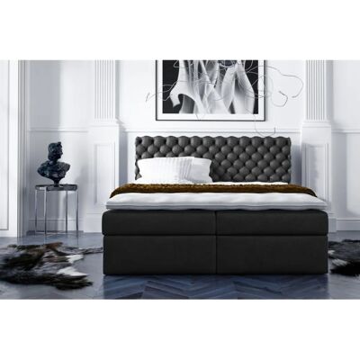 Fun Moebel - PARINI - 200x200cm - Schwarz - Boxspringbett Fun Moebel - PARINI - 200x200cm - Schwarz - Boxspringbett