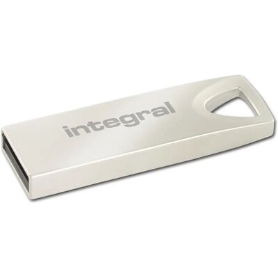 Pen USB Integral Arc 64GB - USB 2.0, Type-A, Metálico, Prata Pen USB Integral Arc 64GB - USB 2.0, Type-A, Metálico, Prata