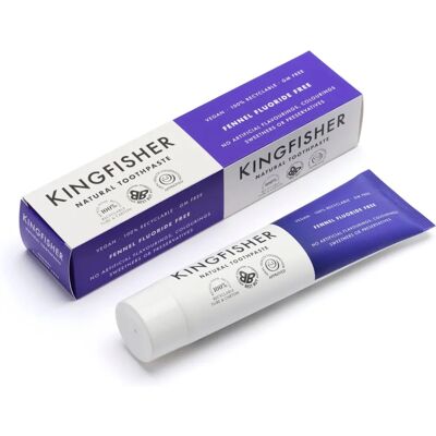 Kingfisher - Fluoride Free Fennel Toothpaste - Toothpaste Kingfisher - Fluoride Free Fennel Toothpaste - Toothpaste