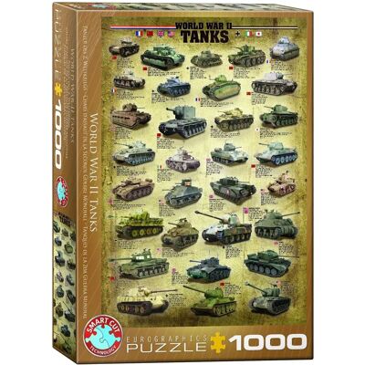 Rompecabezas de Tanques de la Segunda Guerra Mundial - 1000 Piezas Rompecabezas de Tanques de la Segunda Guerra Mundial - 1000 Piezas