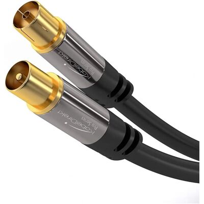 KabelDirekt 797698090979 cabo coaxial - Preto KabelDirekt 797698090979 cabo coaxial - Preto