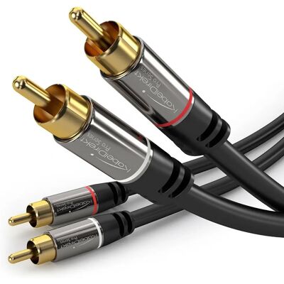 KabelDirekt 797698091105 - 0.5 m - 2×2 RCA - cabo de áudio KabelDirekt 797698091105 - 0.5 m - 2×2 RCA - cabo de áudio