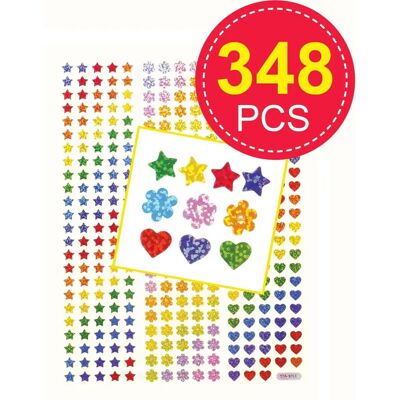 Baker Ross - Small Holographic Stickers - 348 pcs - Holographique - Stickers - Publicité Baker Ross - Small Holographic Stickers - 348 pcs - Holographique - Stickers - Publicité