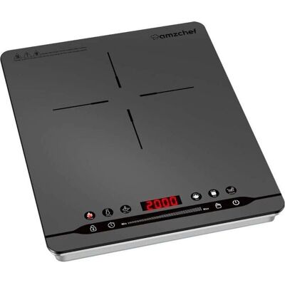 AMZCHEF Indukční vařič SK-20CB14T-GA - 9 Úrovní, 4 Programy, Šedý AMZCHEF Indukční vařič SK-20CB14T-GA - 9 Úrovní, 4 Programy, Šedý