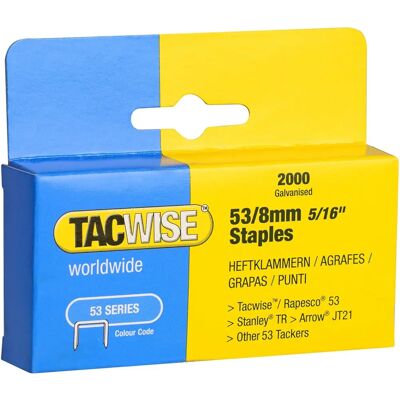 Tacwise - 53 Series - 8mm - Staples Tacwise - 53 Series - 8mm - Staples