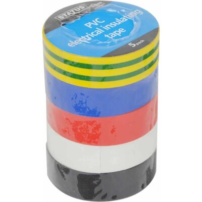 Status 10 m PVC Electrical Insulating Tape - Assorted Colour - Electrical Insulating Tape Status 10 m PVC Electrical Insulating Tape - Assorted Colour - Electrical Insulating Tape