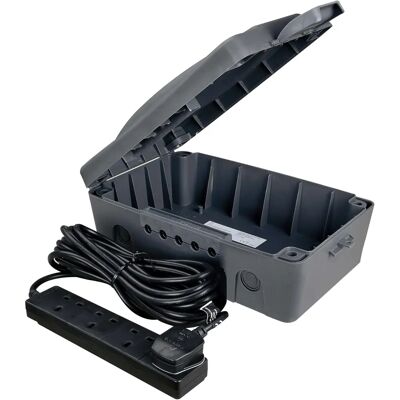 Masterplug Weatherproof Electric Box - 4 Socket, 10m Extension Lead Masterplug Weatherproof Electric Box - 4 Socket, 10m Extension Lead