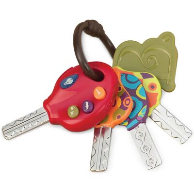 Ensemble de clés de jouet B. Toys - Sons de voiture et lampe de poche Ensemble de clés de jouet B. Toys - Sons de voiture et lampe de poche
