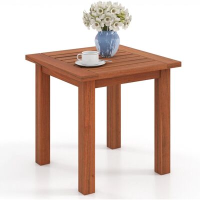 Costway - 45x45cm - Hardwood - Slatted - Coffee Table Costway - 45x45cm - Hardwood - Slatted - Coffee Table
