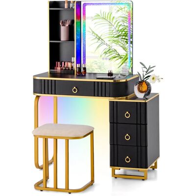 Costway - Dressing Vanity Table - Mirror - Dressing Table Costway - Dressing Vanity Table - Mirror - Dressing Table