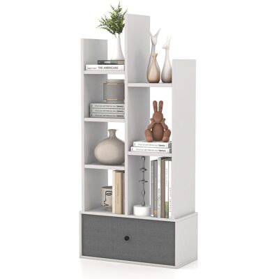 Costway - 7-Tier Wooden Open-Back Bookcase Costway - 7-Tier Wooden Open-Back Bookcase