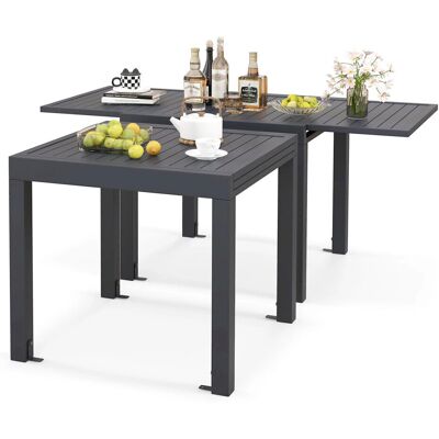 Costway - Expandable Patio Dining Table - Aluminum Costway - Expandable Patio Dining Table - Aluminum