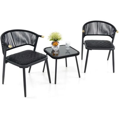 Casart - Outdoor Wicker Set - 3 Piece - Chairs 2 Casart - Outdoor Wicker Set - 3 Piece - Chairs 2