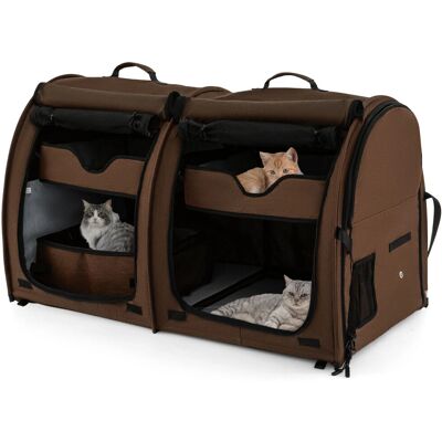 Casart - 2-In-1 - Twin-compartment - CatDog - Pet Carrier Casart - 2-In-1 - Twin-compartment - CatDog - Pet Carrier