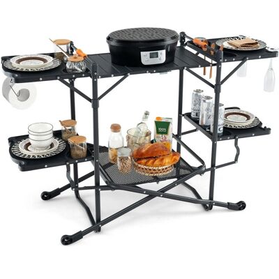 Costway - Camping Kitchen Table - Folding - Camping Table Costway - Camping Kitchen Table - Folding - Camping Table