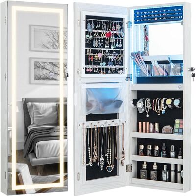 Costway - 108cm Jewelry Mirror Cabinet - Make-up storage Costway - 108cm Jewelry Mirror Cabinet - Make-up storage