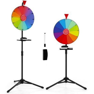 Costway - Prize Wheel 40 cm Folding Tripod - Prize Wheel Costway - Prize Wheel 40 cm Folding Tripod - Prize Wheel