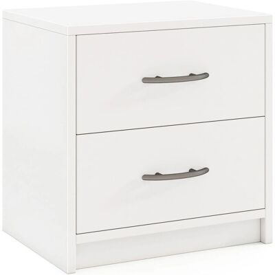 Casart - 2-Drawer Nightstand - White - Nightstand Casart - 2-Drawer Nightstand - White - Nightstand