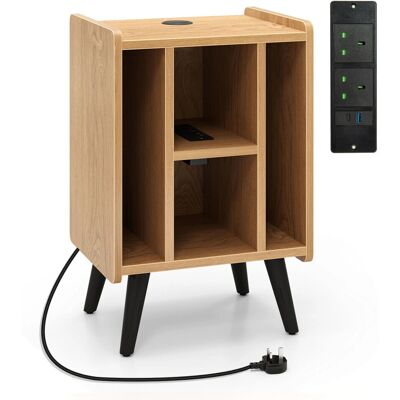 Costway - Turntable Stand - Natural - Record Player Stand Costway - Turntable Stand - Natural - Record Player Stand