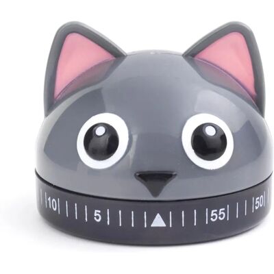 Kikkerland Gatto Cucina - Minuteur en Acier - Minuteur de Cuisine Kikkerland Gatto Cucina - Minuteur en Acier - Minuteur de Cuisine