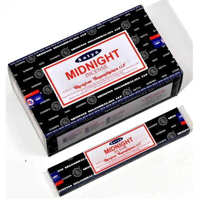 Satya - Nag Champa Midnight - Incense Sticks - Publicité Satya - Nag Champa Midnight - Incense Sticks - Publicité