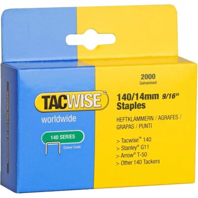 Tacwise 140/14mm Grampos - Grampos para Pistola de Grampos Tacwise 140/14mm Grampos - Grampos para Pistola de Grampos
