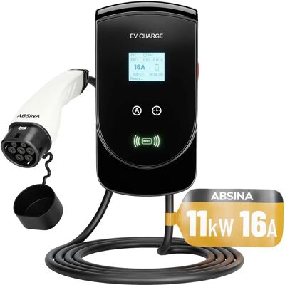 Absina 11 kW Wandladestation - Typ 2 EV Ladestation mit RFID Absina 11 kW Wandladestation - Typ 2 EV Ladestation mit RFID
