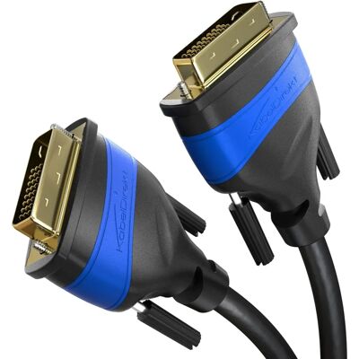 KabelDirekt – Cavo DVI Dual Link – con nucleo in ferrite per trasferimento segnale senza interruzioni – 7,5 m - DVI a DVI KabelDirekt – Cavo DVI Dual Link – con nucleo in ferrite per trasferimento segnale senza interruzioni – 7,5 m - DVI a DVI