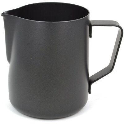Rhinowares Schwarzes 600ml Milchkännchen - Professionelles Barista-Werkzeug Rhinowares Schwarzes 600ml Milchkännchen - Professionelles Barista-Werkzeug