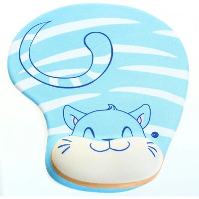 HIMRY - Gel polssteun - Blauw - Kat - Muismat HIMRY - Gel polssteun - Blauw - Kat - Muismat